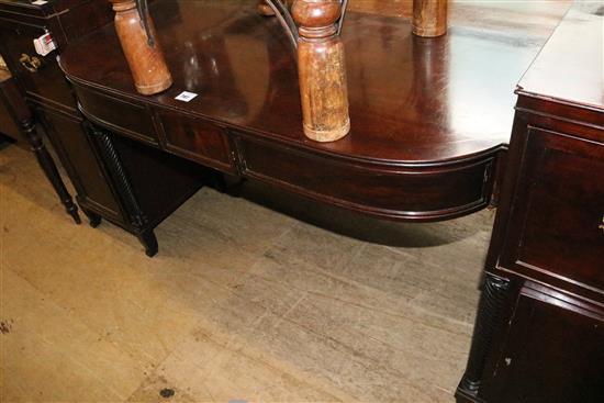 Regency mahogany pedestal sideboard(-)